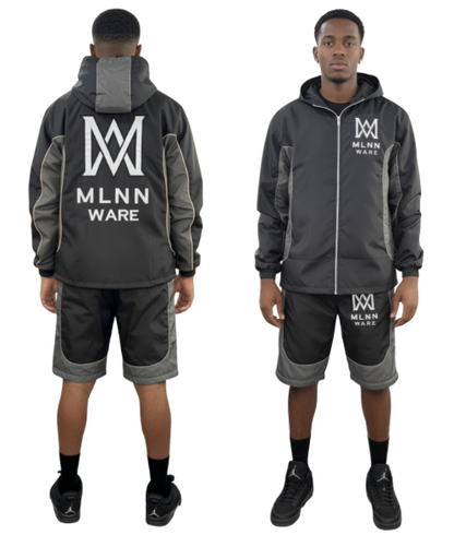 (PRE ORDER) Luxury Signature Windbreaker Set (Black)