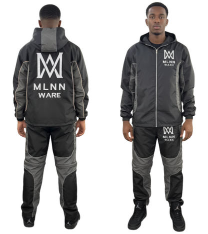 (PRE ORDER) Luxury Signature Windbreaker Set (Black)