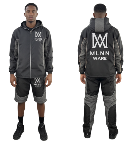 (PRE ORDER) Luxury Signature Windbreaker Set (Black)